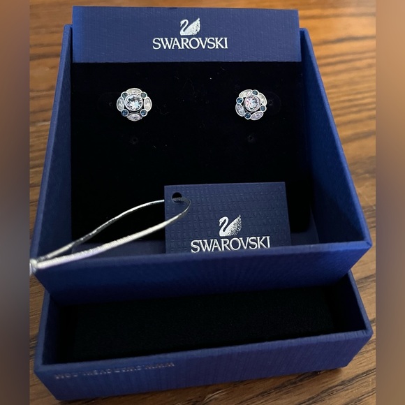 Swarovski Jewelry - Swarovski Crystal Silver Earrings with original boxes